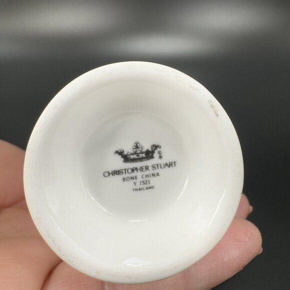 Christopher Stuart Bone China Porcelain Small Bud Vase Floral Pattern Vase VTG - Picture 4 of 12